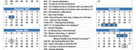Cullman City School Calendar 2020-2021