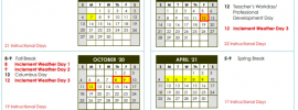 US School Calendar Holidays 2020-2021