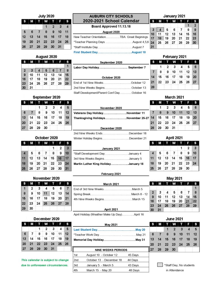 Auburn City School Holidays Archives US School Calendar